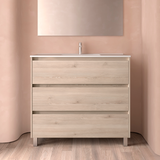 SALGAR NOJA Mueble de Baño con Lavabo 3 Cajones Color Natural