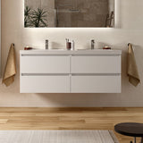 SALGAR 98200 BEQUIA Mueble de Baño con Lavabo 140 cm Blanco Mate