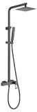IMEX BDC032/NG SUECIA Grifo Monomando Conjunto de Ducha Telescópico Negro Mate