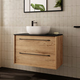 BATHME LENNOX Mueble de Baño con Lavabo y Encimera Roble Ostippo Ebony