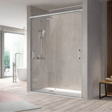 KASSANDRA BT111 BETTY Mampara Ducha Frontal 2 Puertas Correderas Plata Brillo
