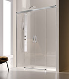 KASSANDRA GS100 GLASÉ Mampara Ducha Frontal 2F+2C Plata Brillo Transparente