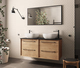 BATHME LENNOX Conjunto Mueble de Baño Completo con Encimera 120 Roble Ostippo Ebony