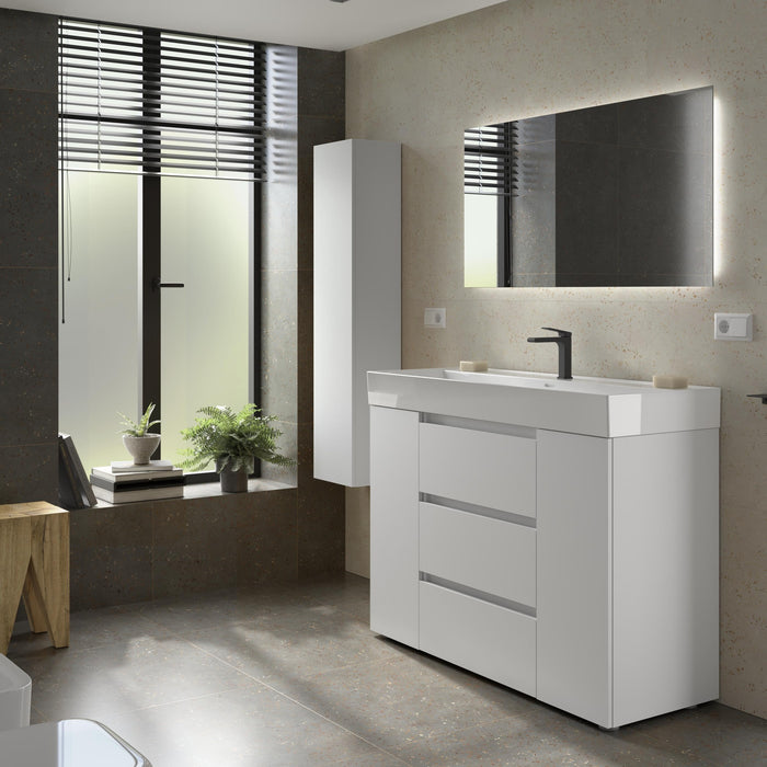 SALGAR BEQUIA PLUS Mueble 3C Lavabo Veneto 120 cm Blanco Mate