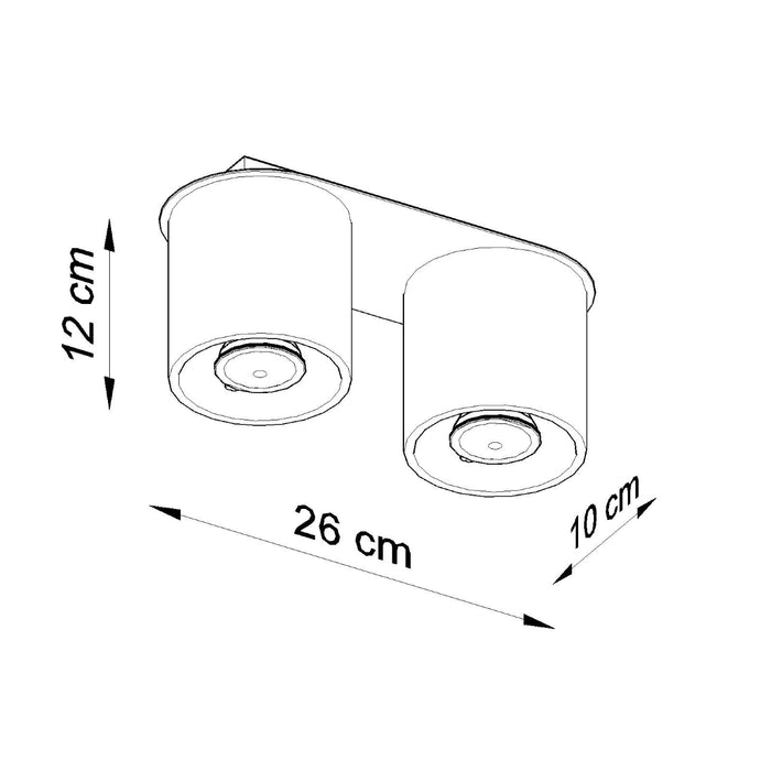 SOLLUX SL.0055 Lámpara de Techo ORBIS 2 Gris