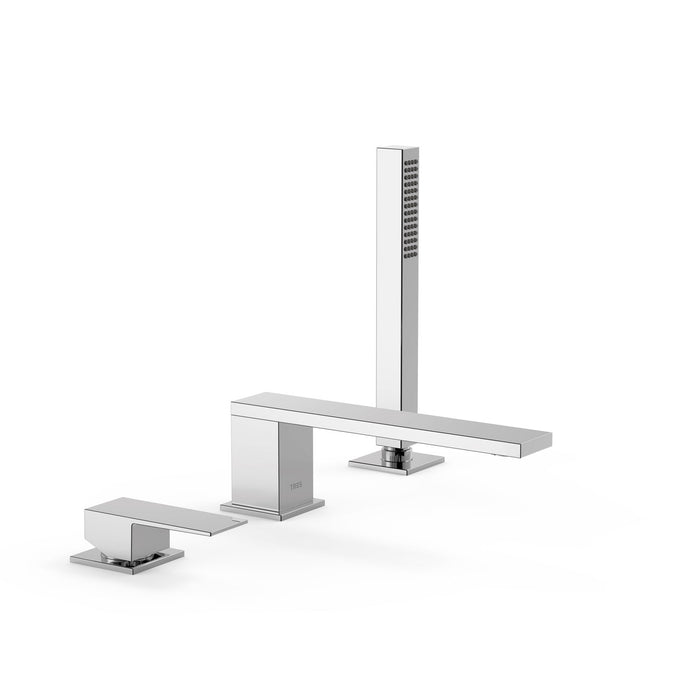 TRES 00616105 CUADRO Grifo Monomando Bañera de Repisa con Ducha Antical Cromo
