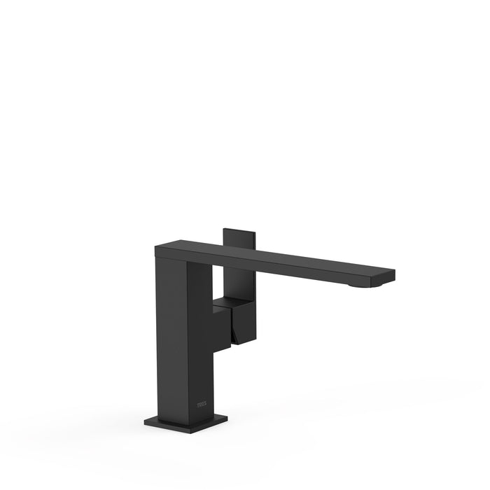 TRES 00620501NM CUADRO Grifo Monomando con Maneta Lateral para Lavabo Color Negro Mate