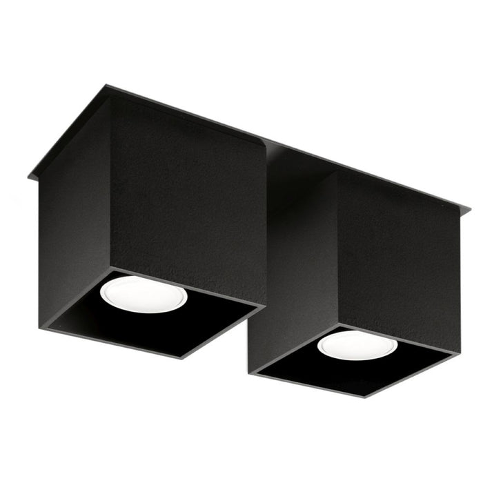 SOLLUX SL.0063 Plafón QUAD 2 Negro