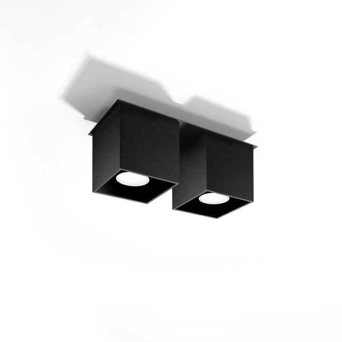 SOLLUX SL.0063 Plafón QUAD 2 Negro