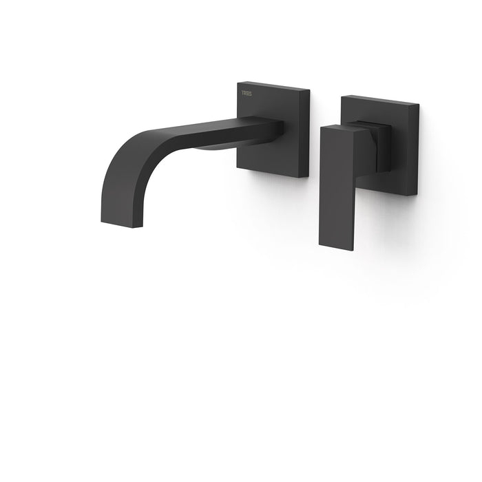 TRES 00630021NM CUADRO Pieza Vista para Cuerpo Empotrado De Lavabo Color Negro Mate