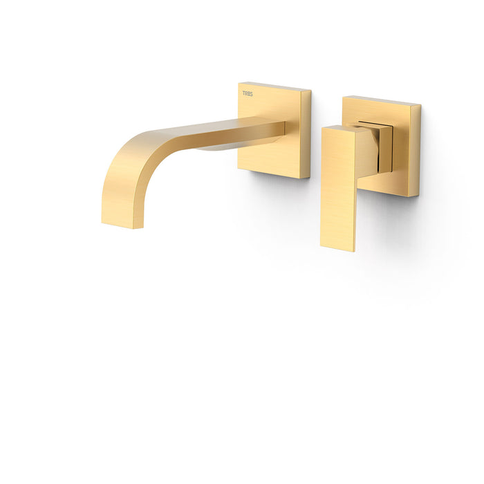 TRES 00630021OM CUADRO Pieza Vista para Cuerpo Empotrado De Lavabo Color Oro Mate 24K