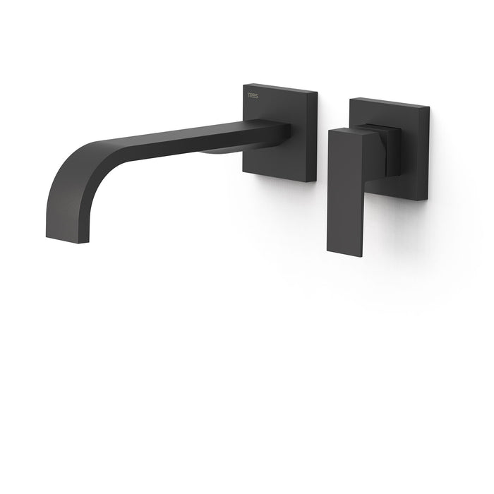 TRES 00630022NM CUADRO Pieza Vista para Cuerpo Empotrado De Lavabo Color Negro Mate