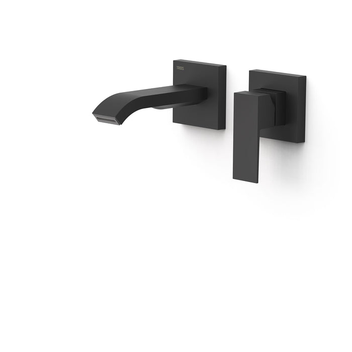 TRES 00630023NM CUADRO Pieza Vista para Cuerpo Empotrado De Lavabo Color Negro Mate