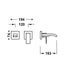 TRES 00630023AC CUADRO Pieza Vista para Cuerpo Empotrado De Lavabo Color Acero
