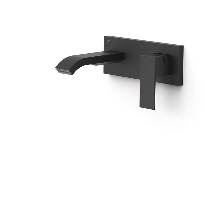 TRES 00630033NM CUADRO Pieza Vista para Cuerpo Empotrado De Lavabo Color Negro Mate