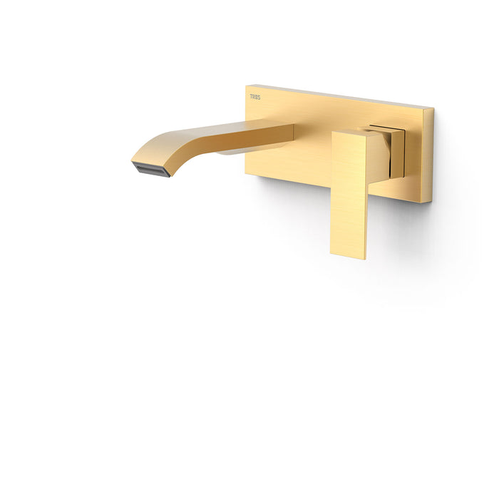 TRES 00630033OM CUADRO Pieza Vista para Cuerpo Empotrado De Lavabo Color Oro Mate 24K