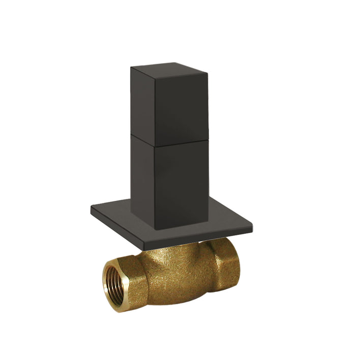TRES 00715501NM Llave de Paso Empotrada Color Negro Mate