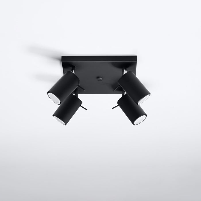 SOLLUX SL.0094 Plafón RING 4 Negro