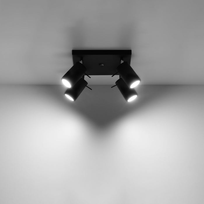 SOLLUX SL.0094 Plafón RING 4 Negro