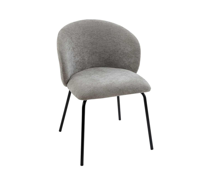 ANDREA HOUSE MU74111 Silla Tapizada Lina Gris 59x56x79 CM