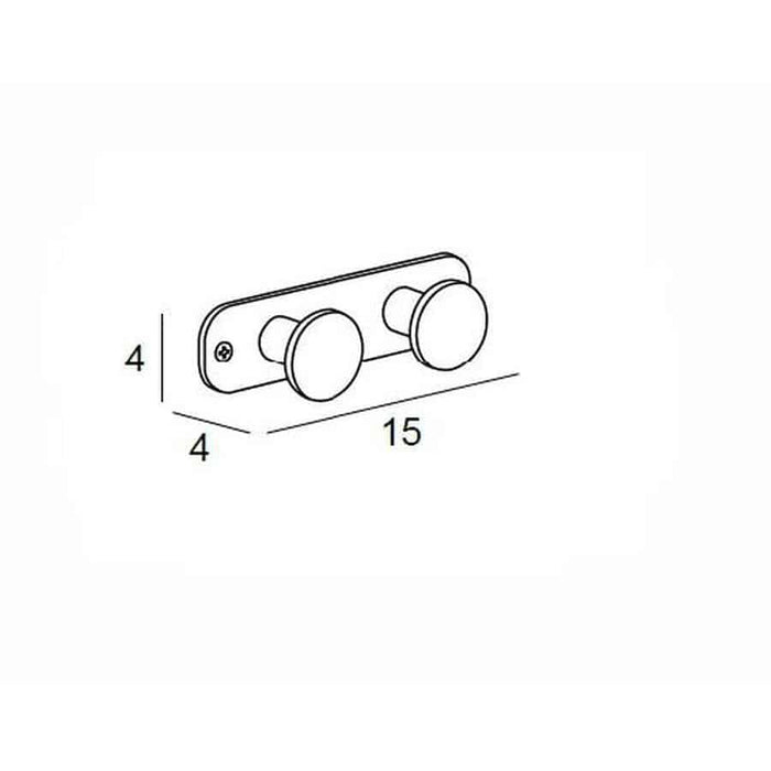 MANILLONS TORRENT 01579002 BASSIC Percha Doble Pegar Cromo