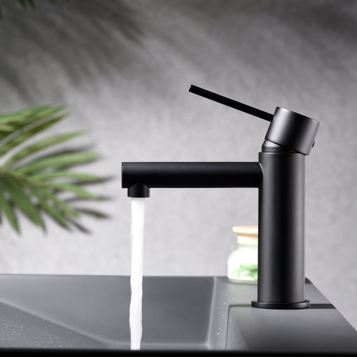 IMEX BDYS045-1NG MILOS STICK Grifo de Lavabo Negro Mate