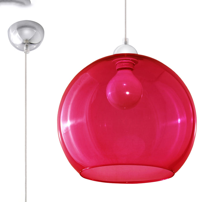 SOLLUX SL.0253 Lámpara Colgante BALL Rojo
