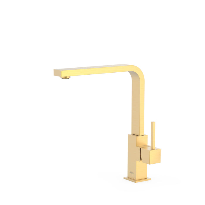 TRES 030496OM COCINA Grifo Monomando Fregadero Color Oro Mate 24K