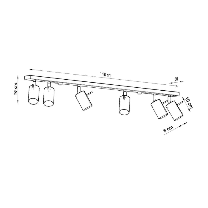 SOLLUX SL.0333 Plafón RING 6L Blanco