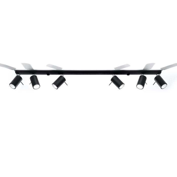 SOLLUX SL.0334 Lámpara de Techo RING 6L Negro