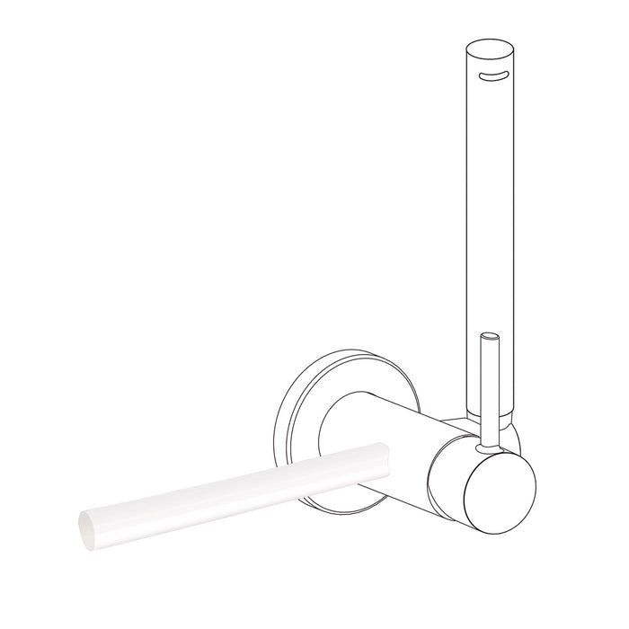 TRES 03412401BM STUDY Accesorio Porta Toallas para Grifo con Ducha para Inodoro Color Blanco Mate