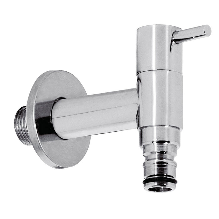 TRES 03450102 Grifo Jardín para Manguera Enchufe Rápido Cromo