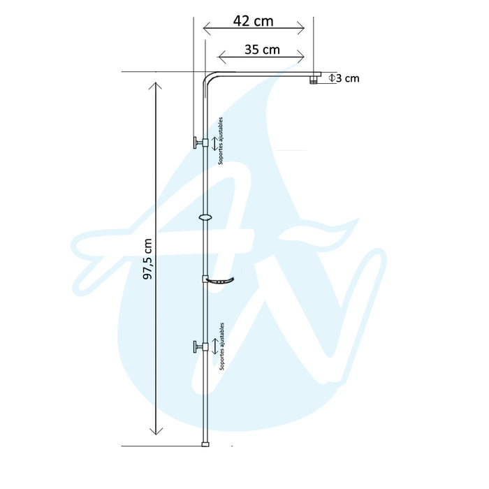 ARCOBAÑ 13ESC5 ARIES Columna Ducha Escala5 Monomando