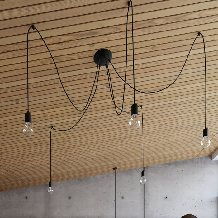 SOLLUX SL.0369 Lámpara Colgante EDISON 1 Negro