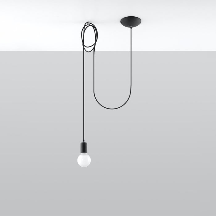 SOLLUX SL.0369 Lámpara Colgante EDISON 1 Negro
