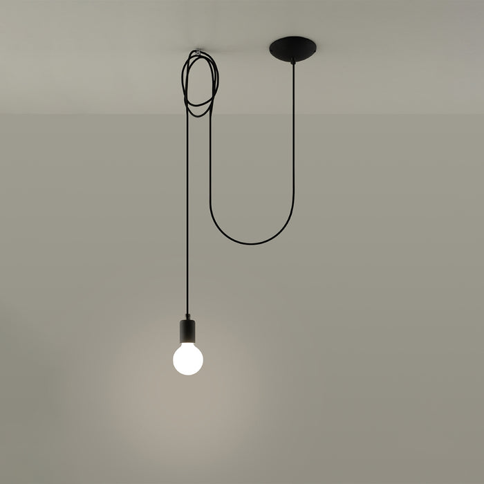 SOLLUX SL.0369 Lámpara Colgante EDISON 1 Negro