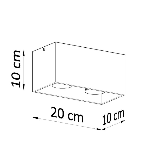 SOLLUX SL.0381 Plafón QUAD Negro