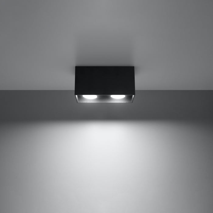 SOLLUX SL.0381 Plafón QUAD Negro