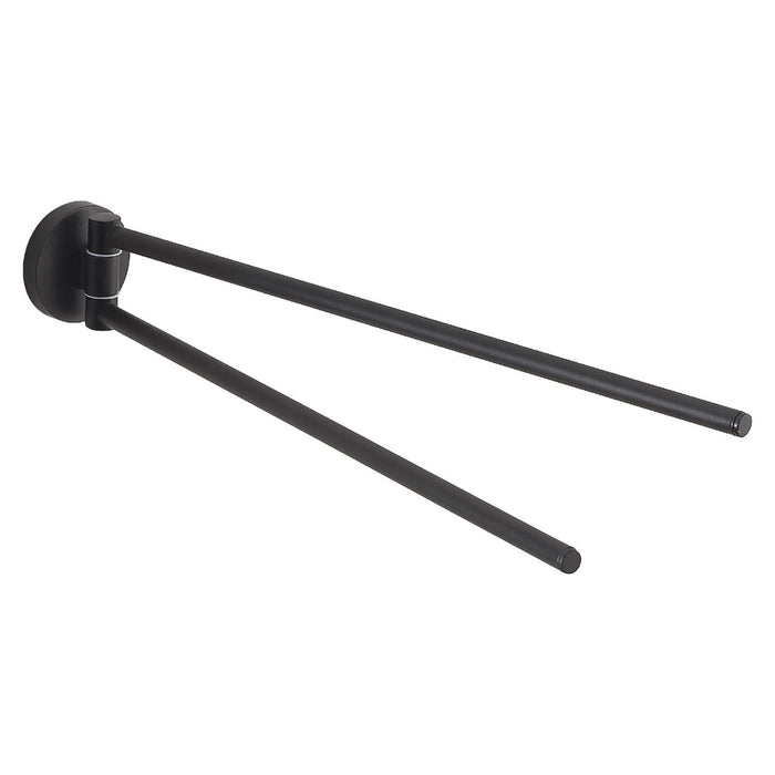 GEDY FP231400100 Toallero Doble Negro Mate