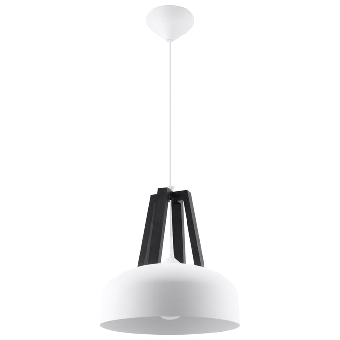 SOLLUX SL.0387 Lámpara Colgante CASCO Blanco Negro