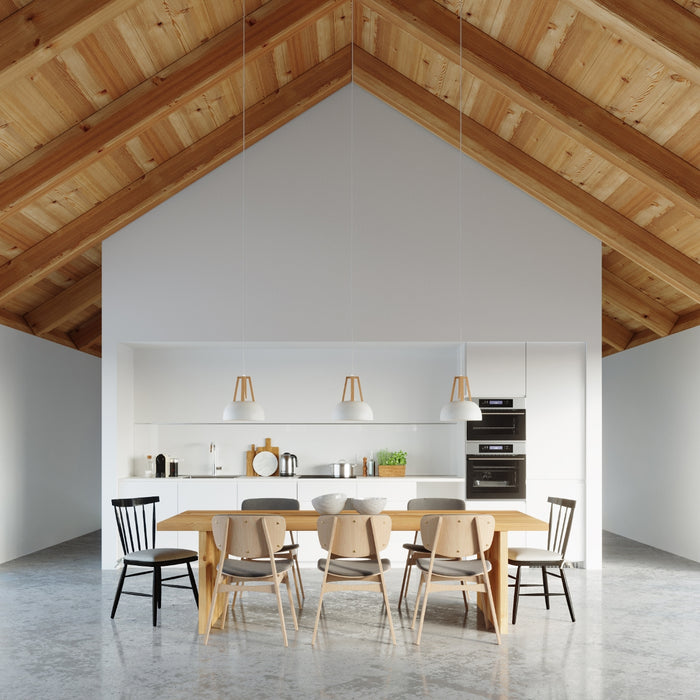 SOLLUX SL.0388 Lámpara Colgante CASCO Blanco Madera Natural