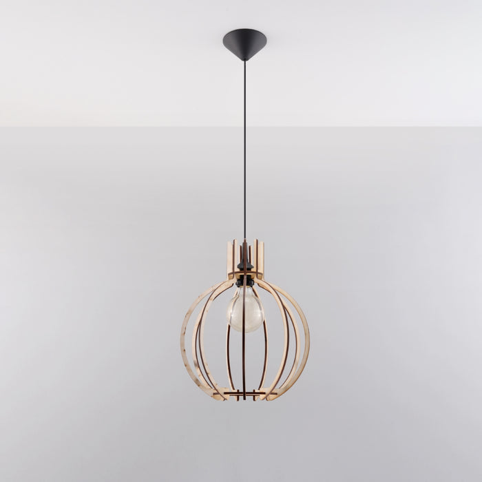SOLLUX SL.0391 Lámpara Colgante ARANCIA Madera Natural