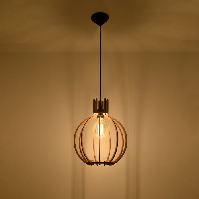 SOLLUX SL.0391 Lámpara Colgante ARANCIA Madera Natural