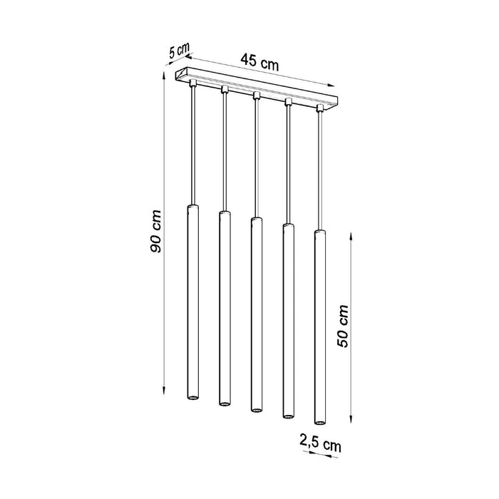 SOLLUX SL.0468 Lámpara Colgante PASTELO 5 Blanco