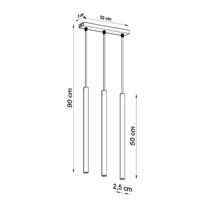 SOLLUX SL.0470 Lámpara Colgante PASTELO 3 Negro