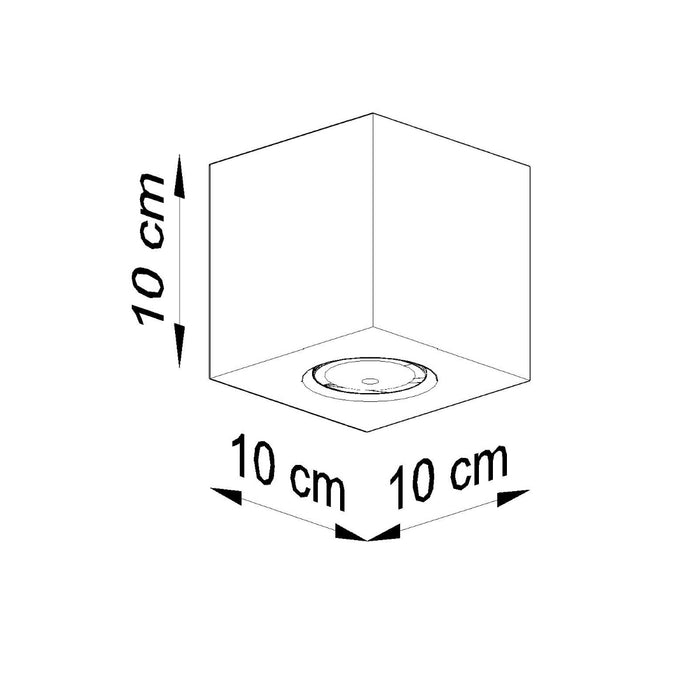 SOLLUX SL.0489 Lámpara de Techo QUAD Hormigón