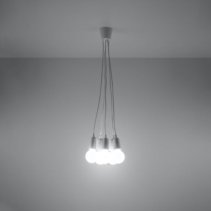 SOLLUX SL.0571 Lámpara Colgante DIEGO 5 Blanco