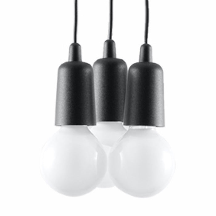 SOLLUX SL.0573 Lámpara Colgante DIEGO 3 Negro