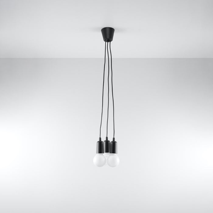 SOLLUX SL.0573 Lámpara Colgante DIEGO 3 Negro