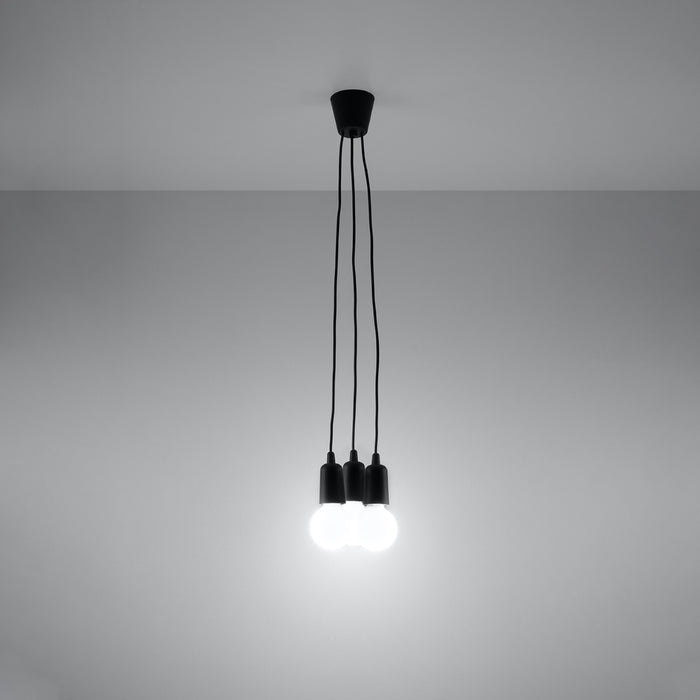 SOLLUX SL.0573 Lámpara Colgante DIEGO 3 Negro